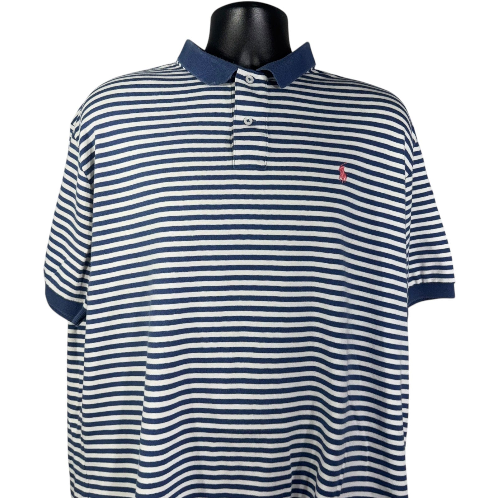 Collection of Polo Ralph Lauren Small Horse Striped Short Sleeve Polo in a gallery layout