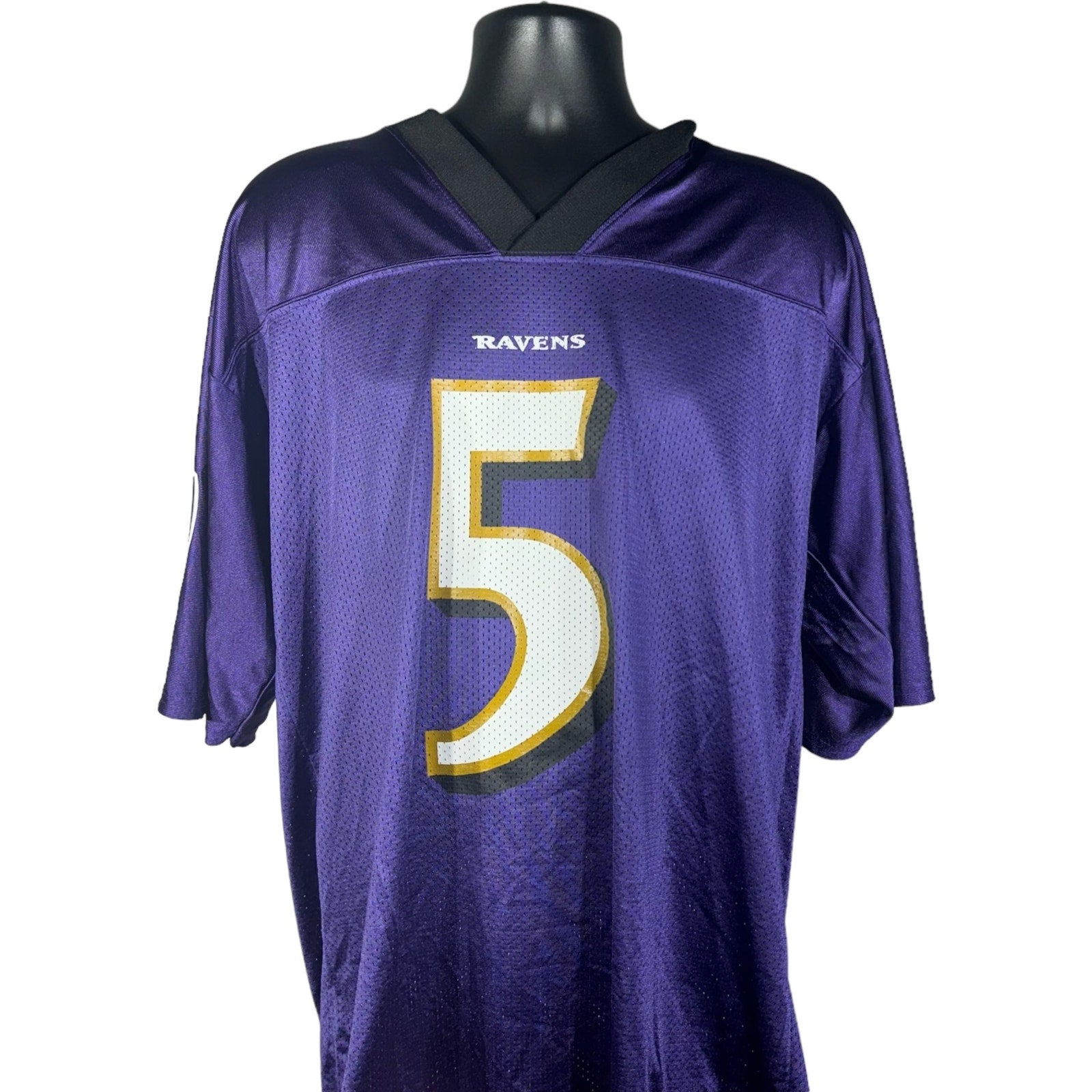 Collection of Reebok Baltimore Ravens #5 Joe Flacco NFL Jersey in a gallery layout