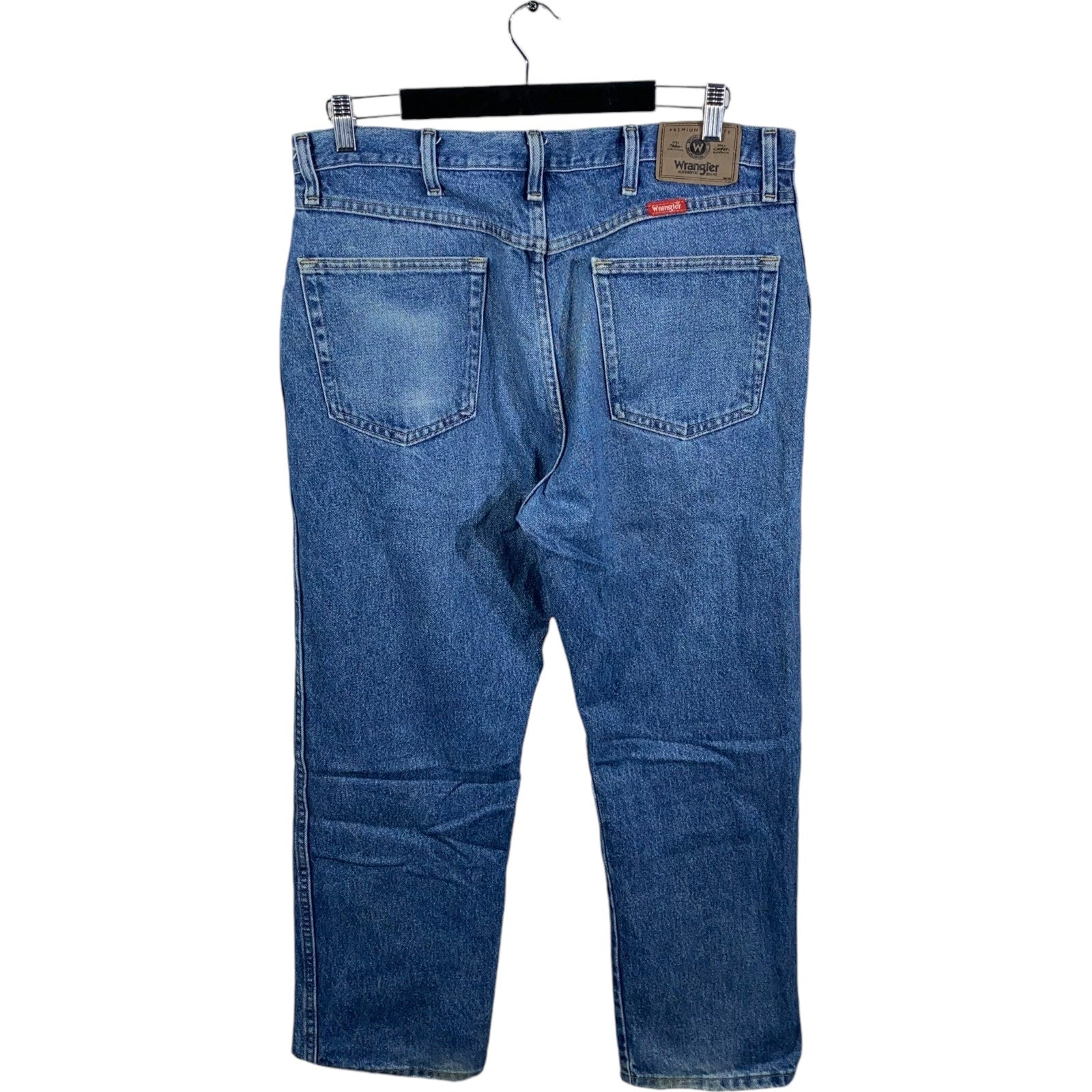 Collection of Wrangler Denim Regular Fit Straight Leg Jeans in a gallery layout