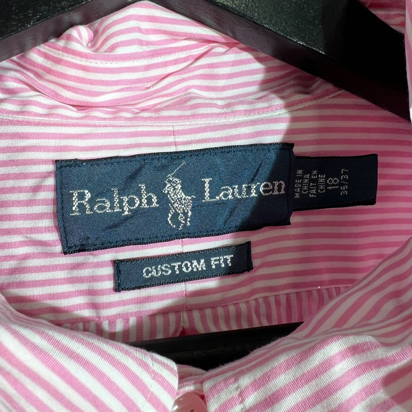 Collection of Vintage Ralph Lauren Button Down Striped Dress Shirt in a gallery layout