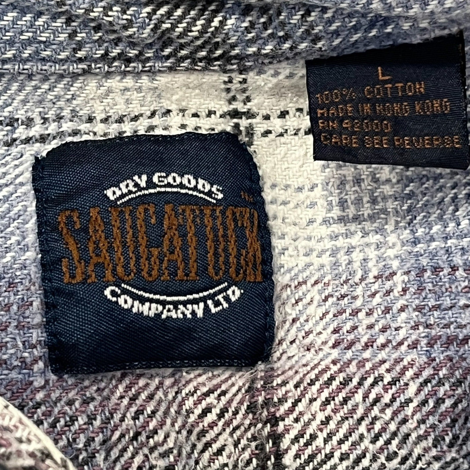 Collection of Vintage Saucatuck Plaid Long Sleeve Flannel in a gallery layout