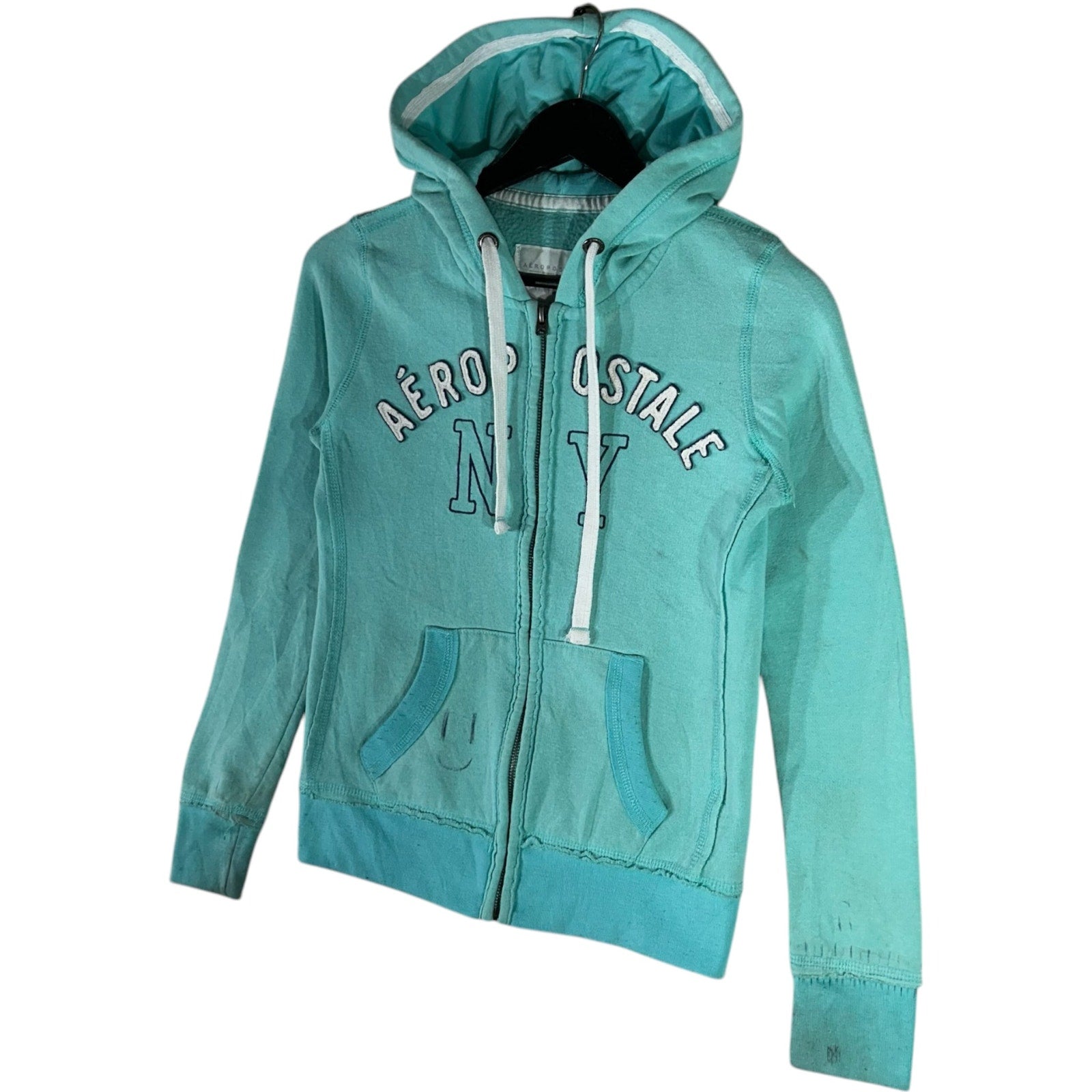Collection of Aeropostale Spellout Full Zip Hoodie in a gallery layout