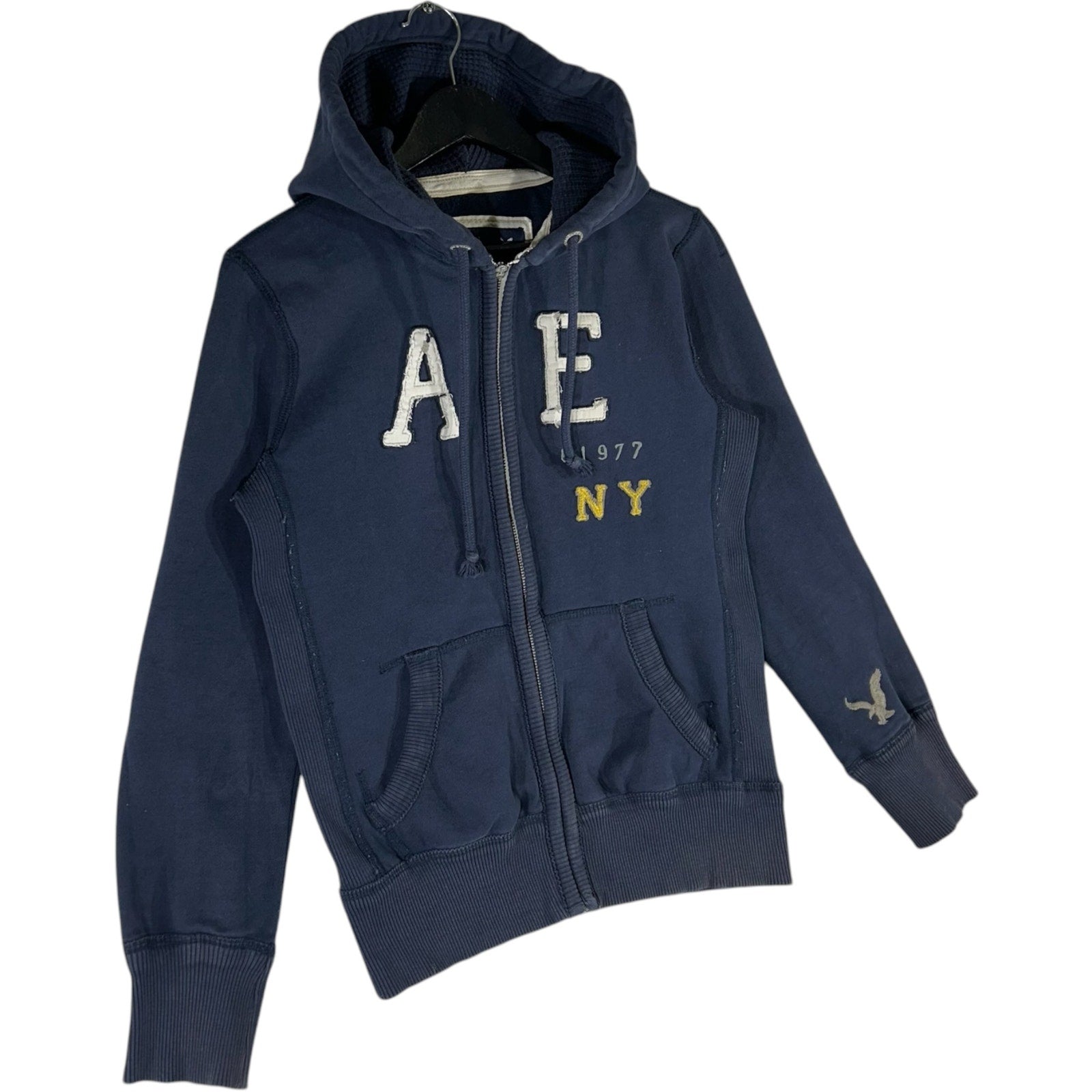 Collection of American Eagle Logo Full Zip Hoodie in a gallery layout