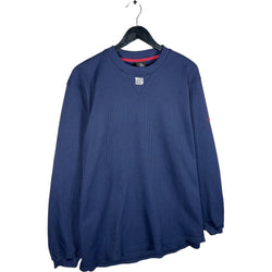 Collection of Reebok NFL NY Giants Center Logo Thermal Crewneck in a gallery layout