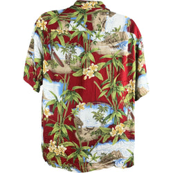 Collection of Floral Hawaiian Short Sleeve Button Up in a gallery layout