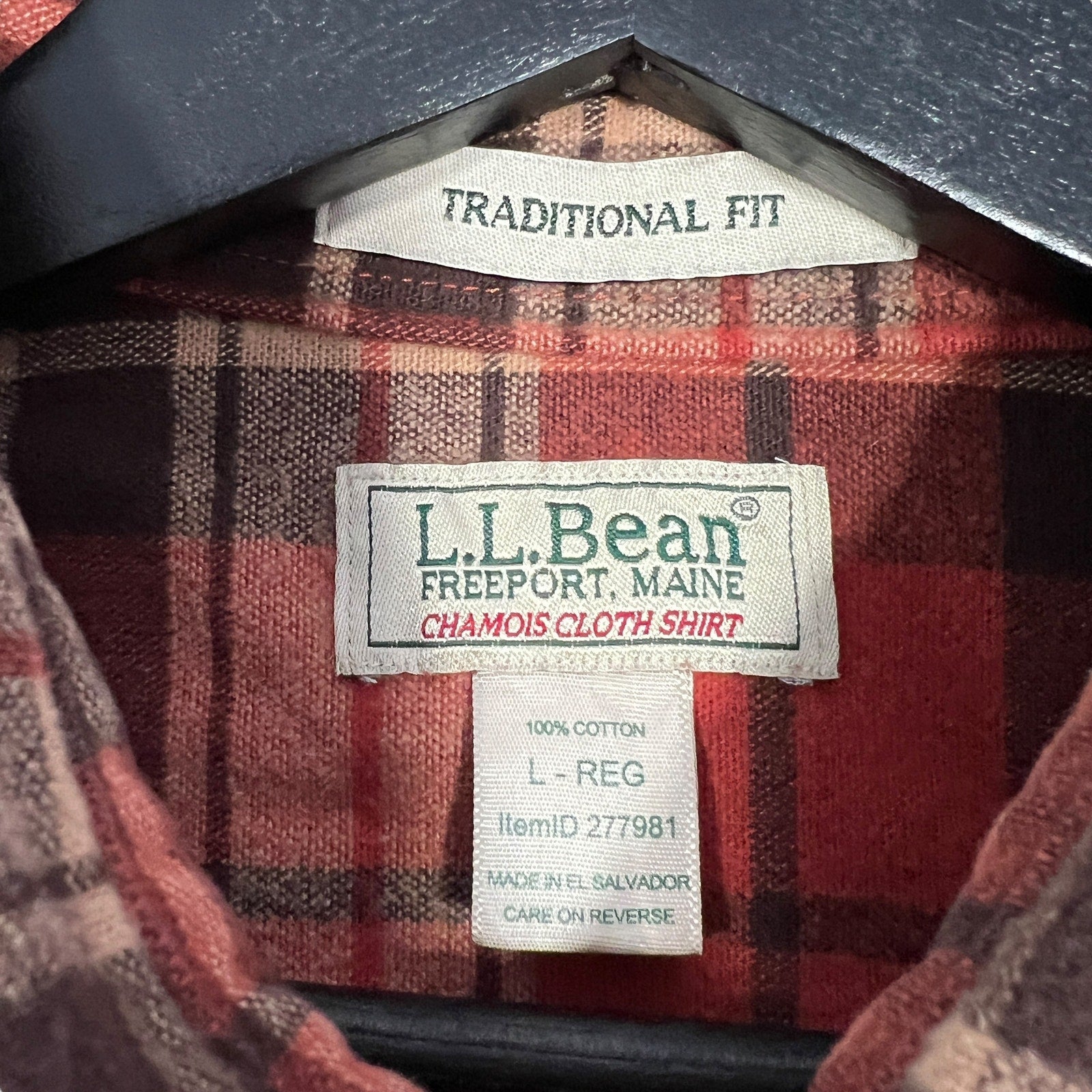 Collection of L.L. Bean Chamois Cloth Plaid Flannel in a gallery layout