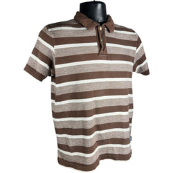 Collection of Abercrombie & Fitch Striped Short Sleeve Polo in a gallery layout