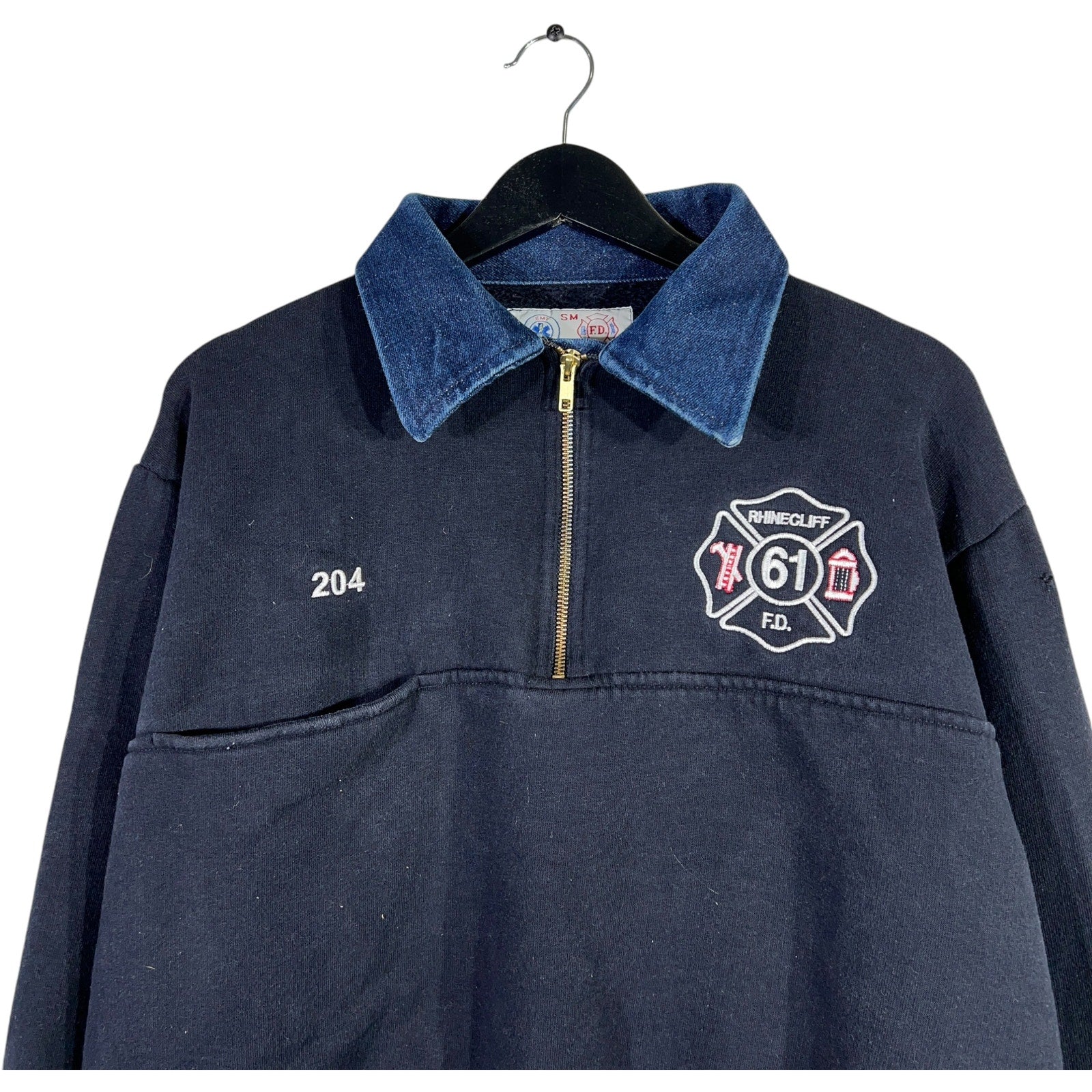 Collection of Game Workwear Rhinecliff Fire Dept. 1/4 Zip Crewneck in a gallery layout