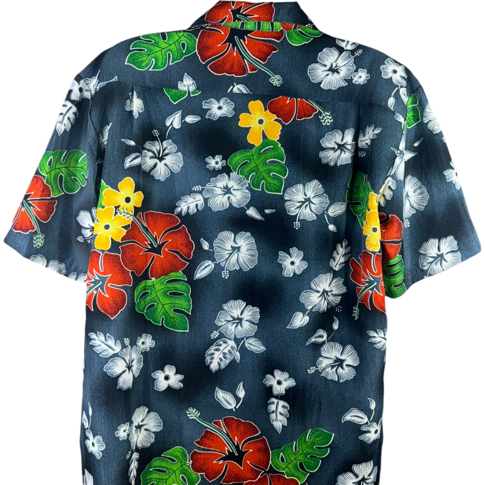 Collection of Hawaiian Hibiscus Flowers Short Sleeve Button Up in a gallery layout