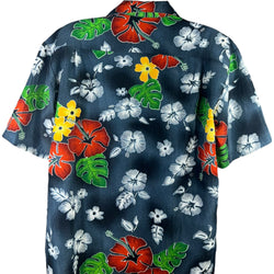 Collection of Hawaiian Hibiscus Flowers Short Sleeve Button Up in a gallery layout