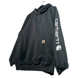 Collection of Carhartt Rugged Workwear Sleeve Logo Pullover Hoodie in a gallery layout