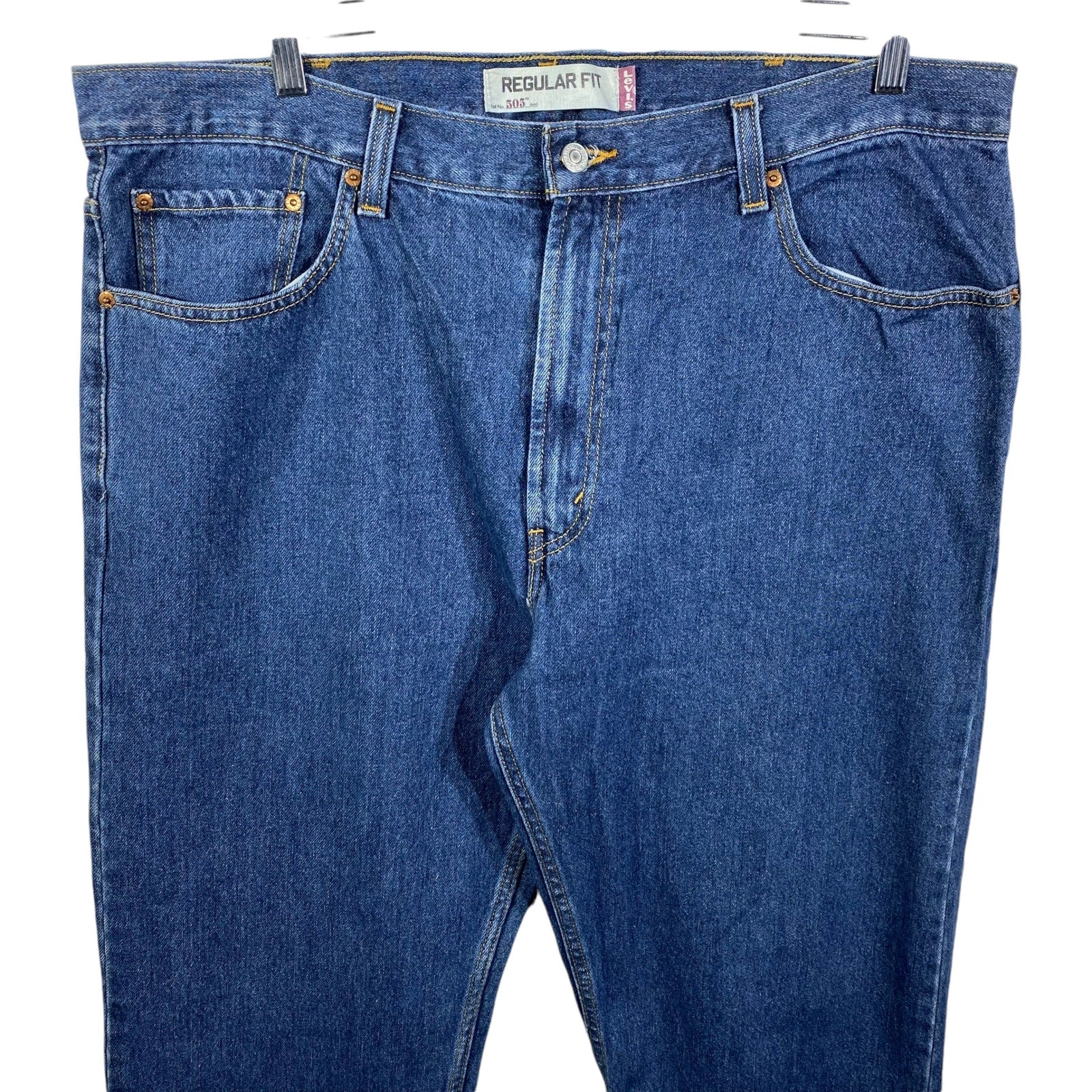 Collection of Levi's 505 Denim Regular Fit Straight Leg Jeans 40x32 in a gallery layout