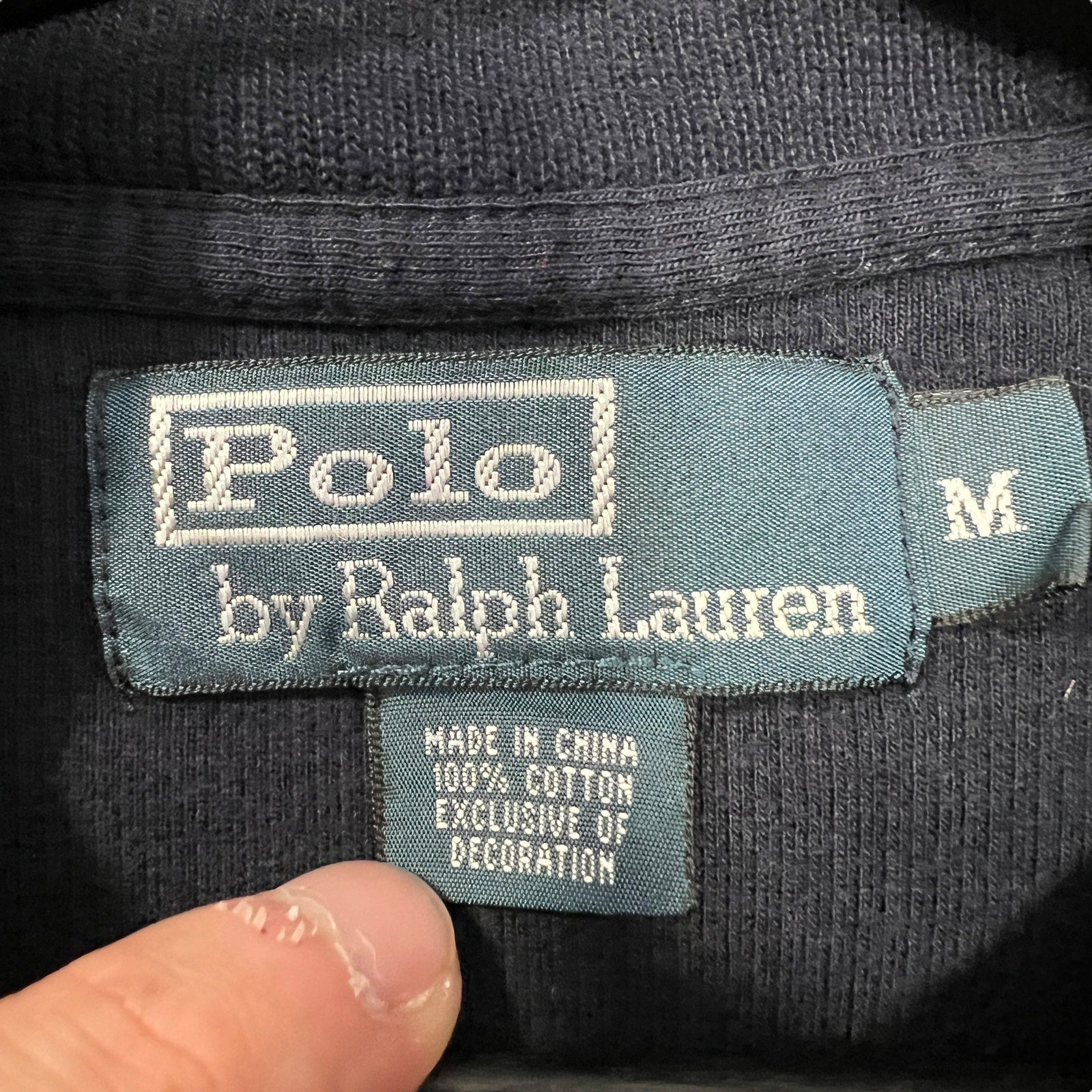 Collection of Polo By Ralph Lauren Cotton Shawl Collared Sweater in a gallery layout