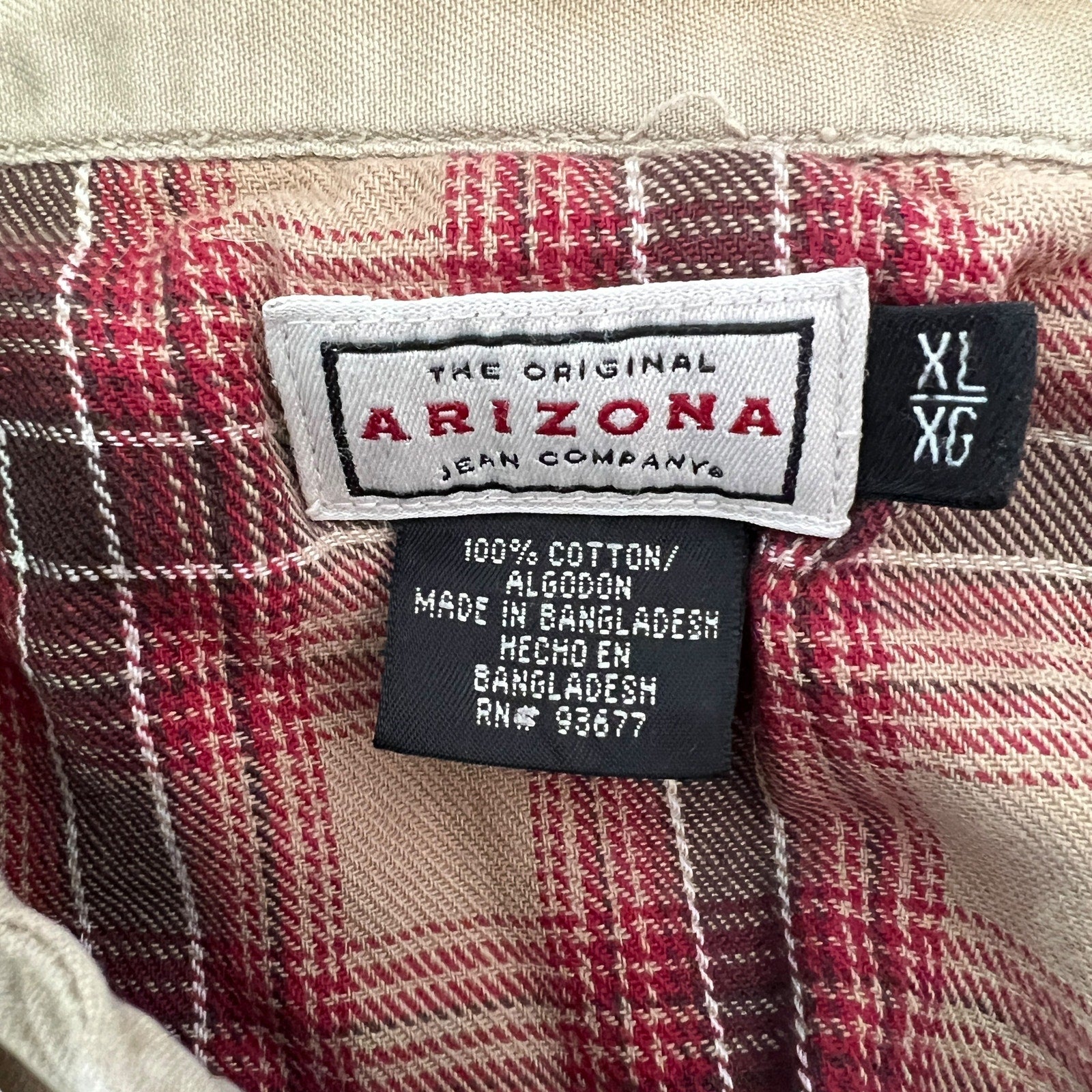 Collection of Arizona Jeans Company Flannel Lined Button Down in a gallery layout