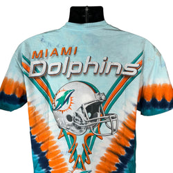 Collection of NFL Miami Dolphins Big Print Tie Dye Tee in a gallery layout