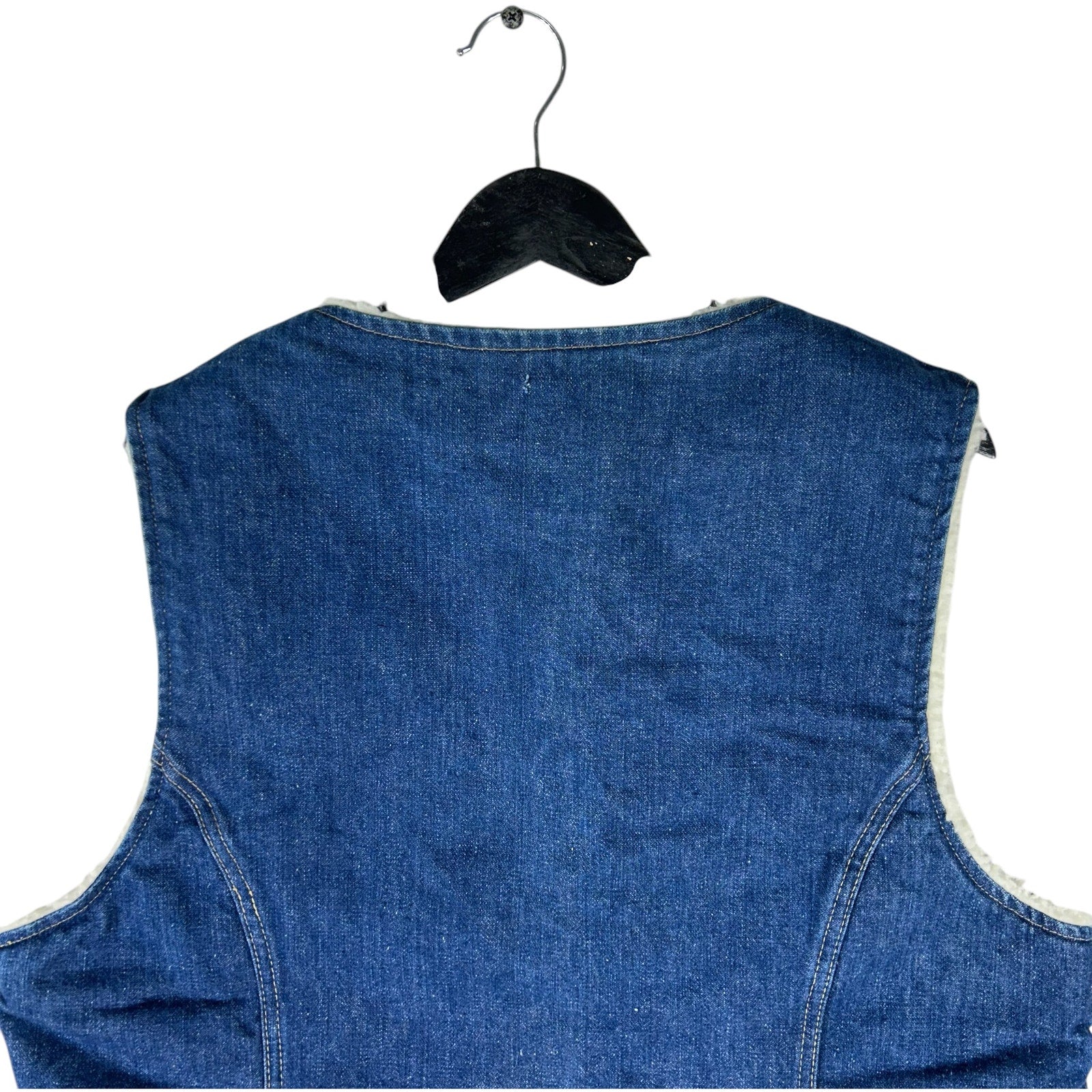 Collection of Vintage Sherpa Lined Denim Vest in a gallery layout