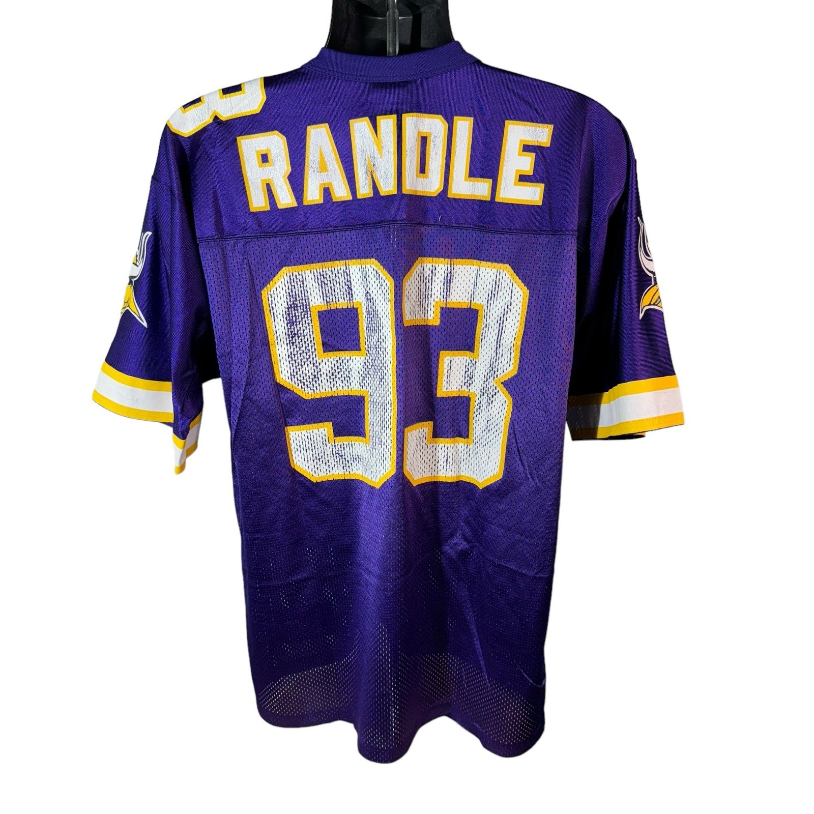 Collection of Vintage John Randle Minnesota Vikings NFL Jersey #93 in a gallery layout