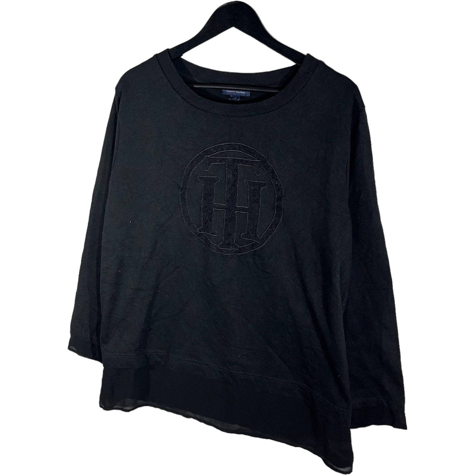 Collection of Tommy Hilfiger Logo Long Sleeve Sweatshirt in a gallery layout