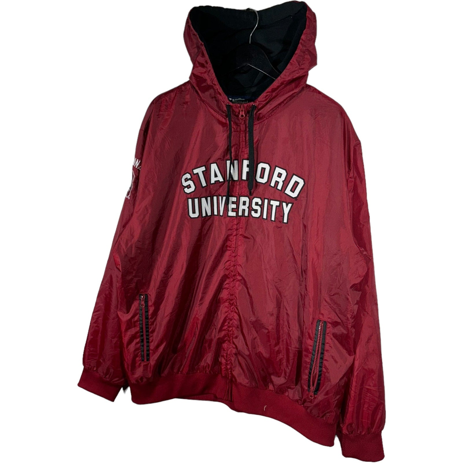 Collection of Champion Stanford University Arch Spellout Full Zip Light Jacket in a gallery layout