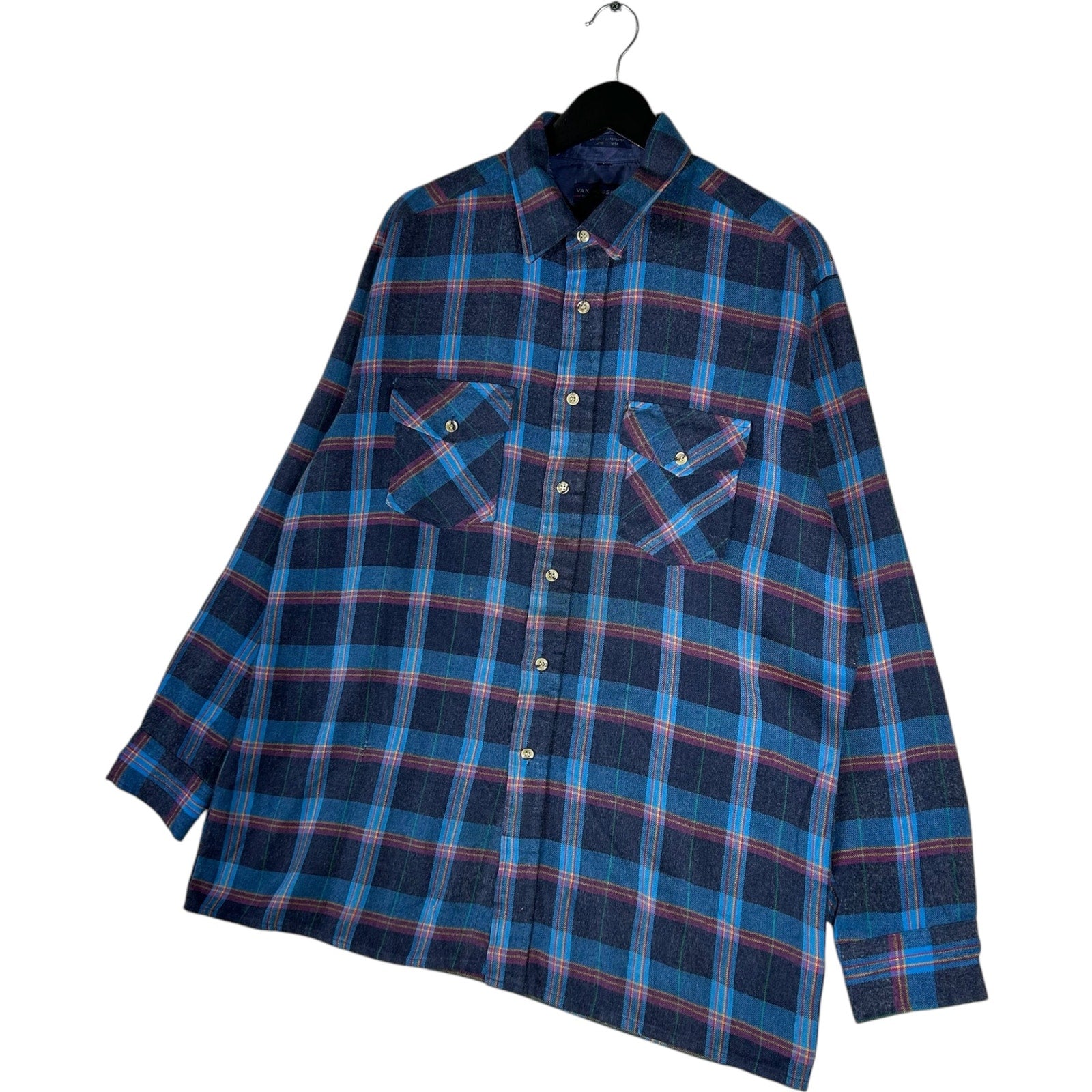 Collection of Van Heusen Plaid Button-Up Collared Flannel in a gallery layout