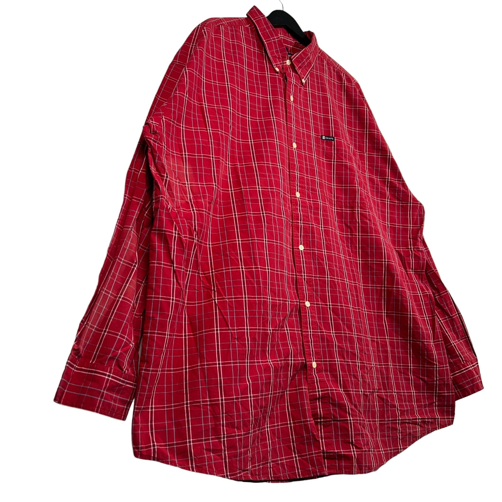 Collection of Chaps Plaid Button Down Shirt in a gallery layout