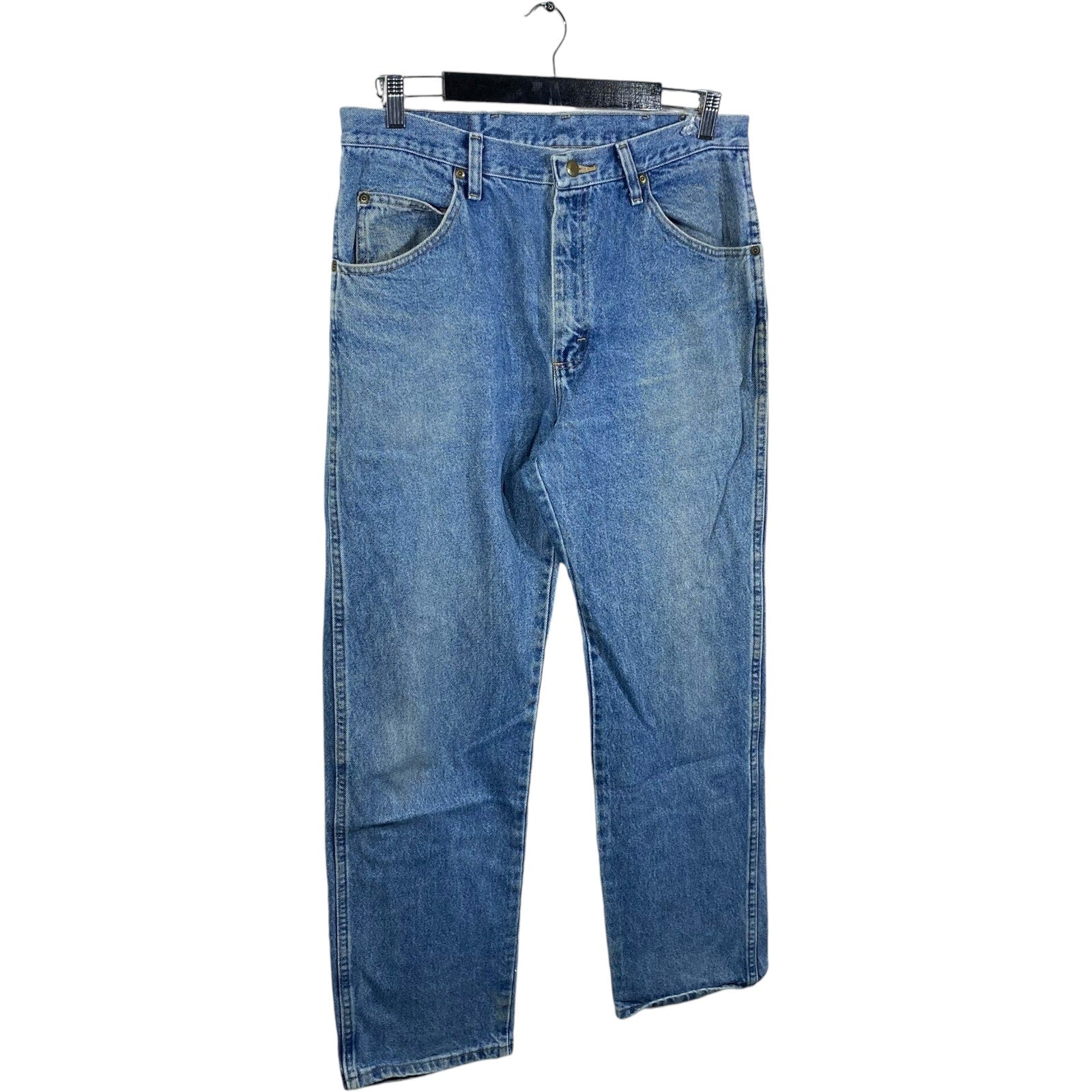 Collection of Wrangler Denim Regular Fit Straight Leg Jeans in a gallery layout