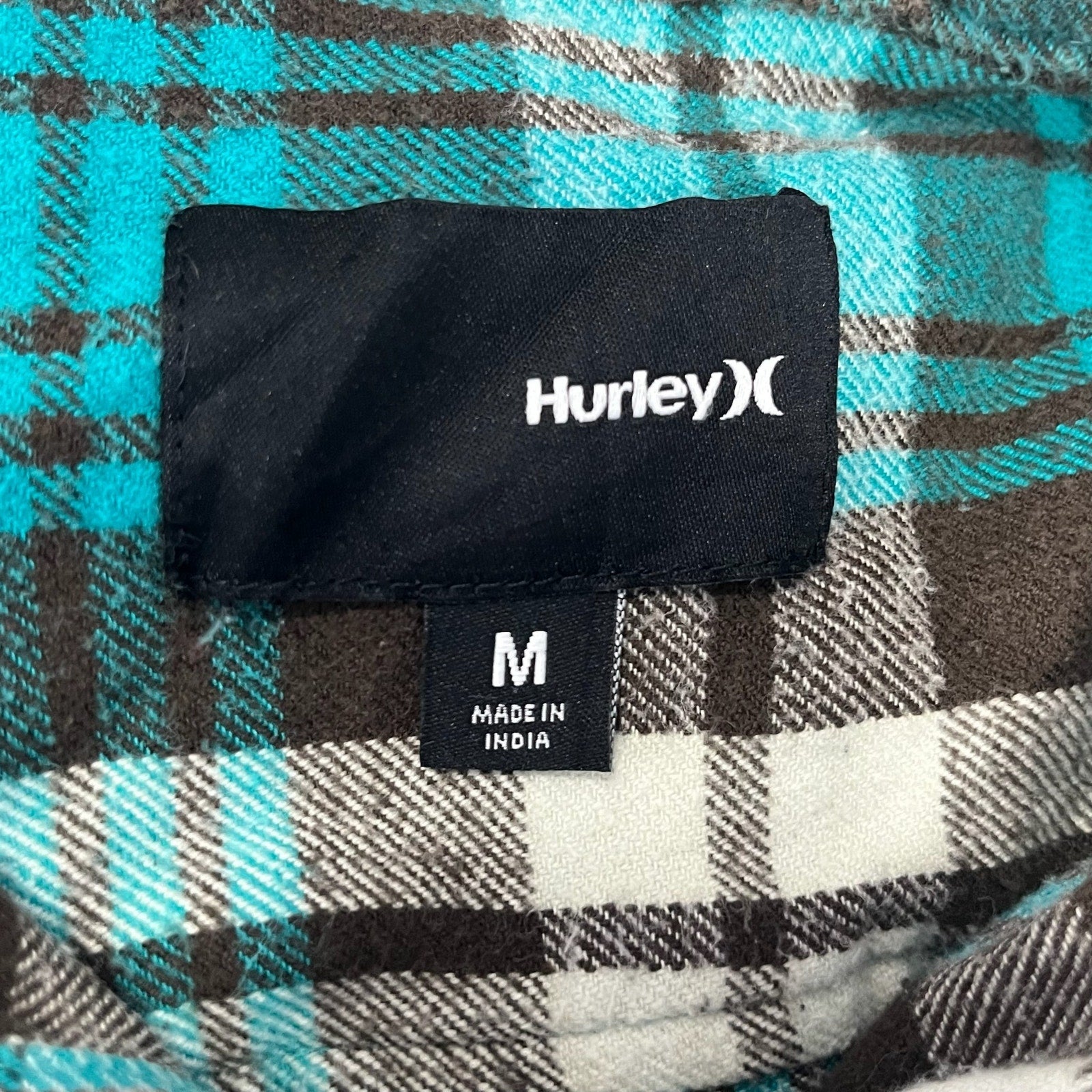 Collection of Hurley Plaid Long Sleeve Flannel in a gallery layout