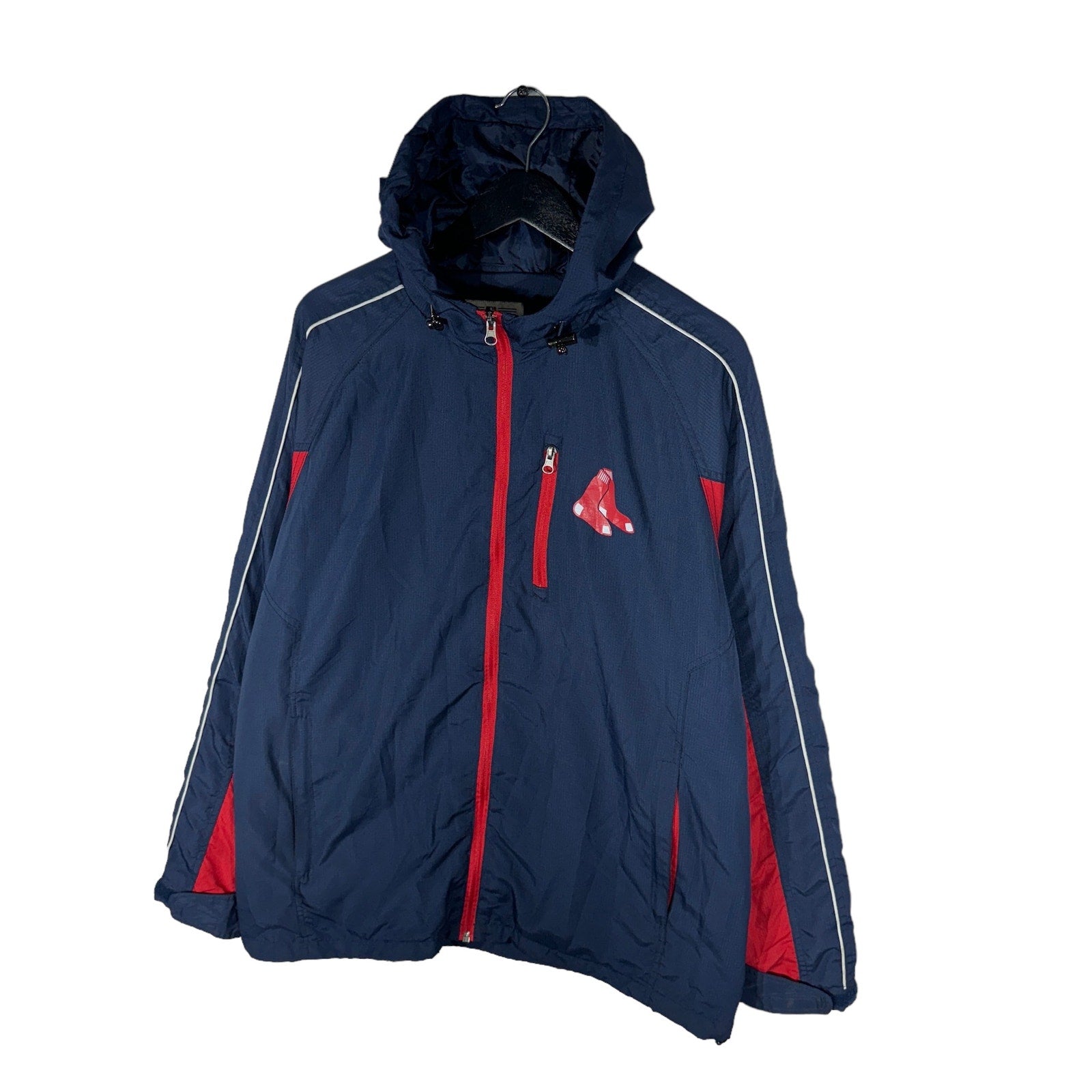 Collection of MLB Boston Red Sox Hooded Light Jacket in a gallery layout