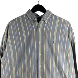 Collection of Vintage Ralph Lauren Striped Long Sleeve Dress Shirt in a gallery layout