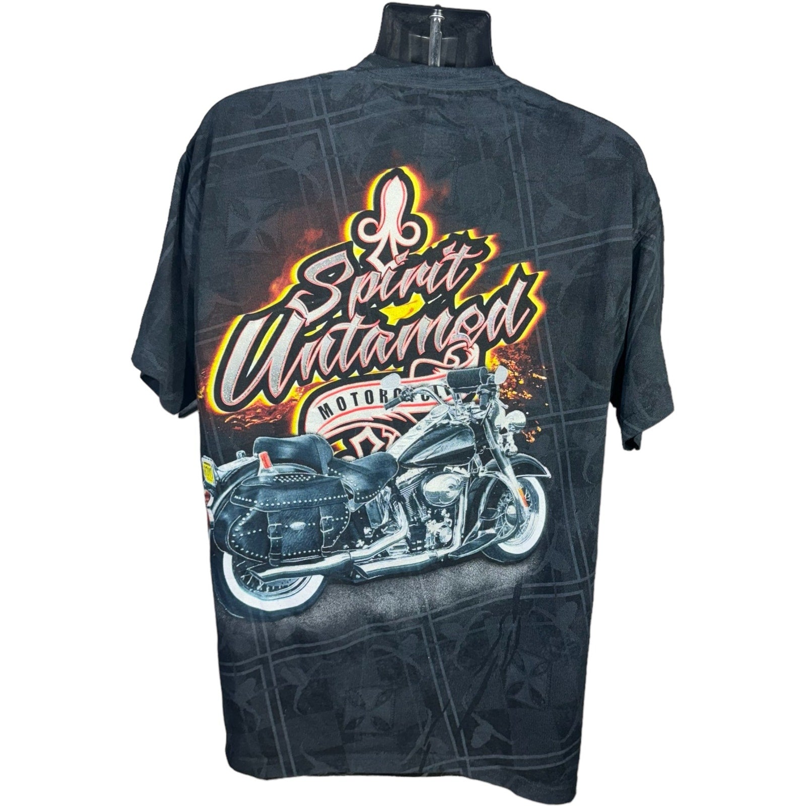 Collection of Spirit Untamed Motorcycles Wrap Around Graphic Tee in a gallery layout