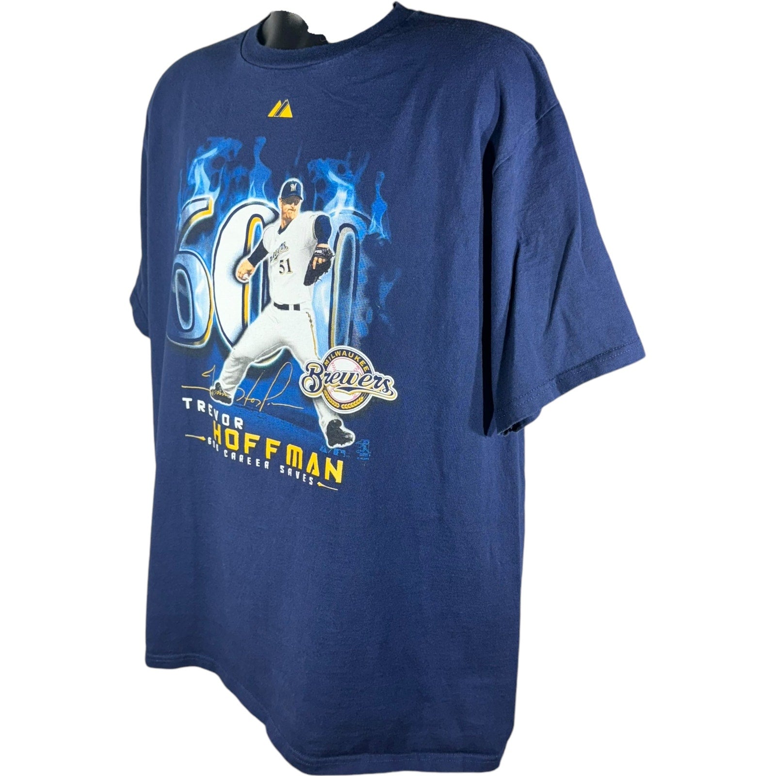 Collection of Majestic MLB Milwaukee Brewers Trevor Hoffman Tee in a gallery layout