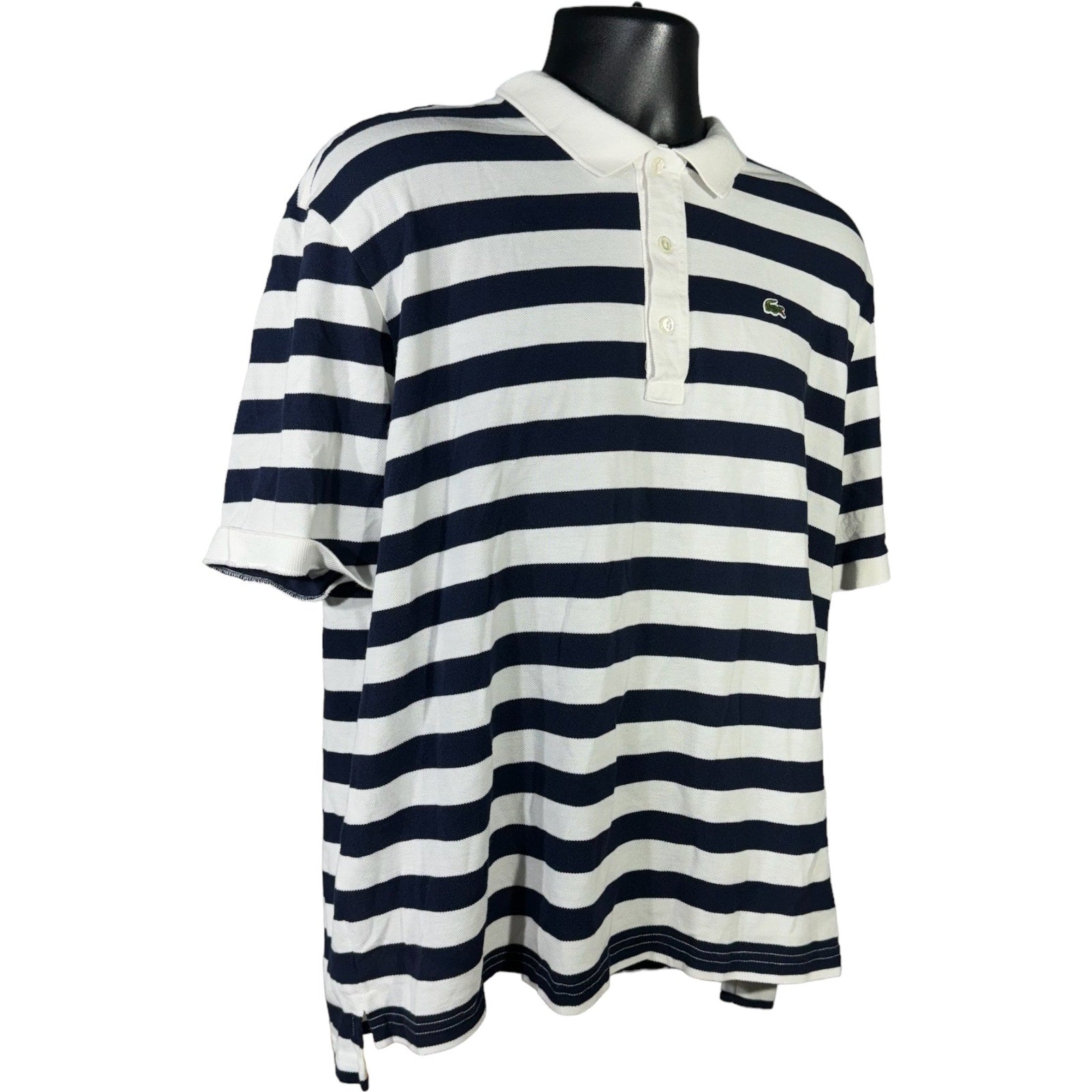 Collection of Lacoste Striped Short Sleeve Polo in a gallery layout