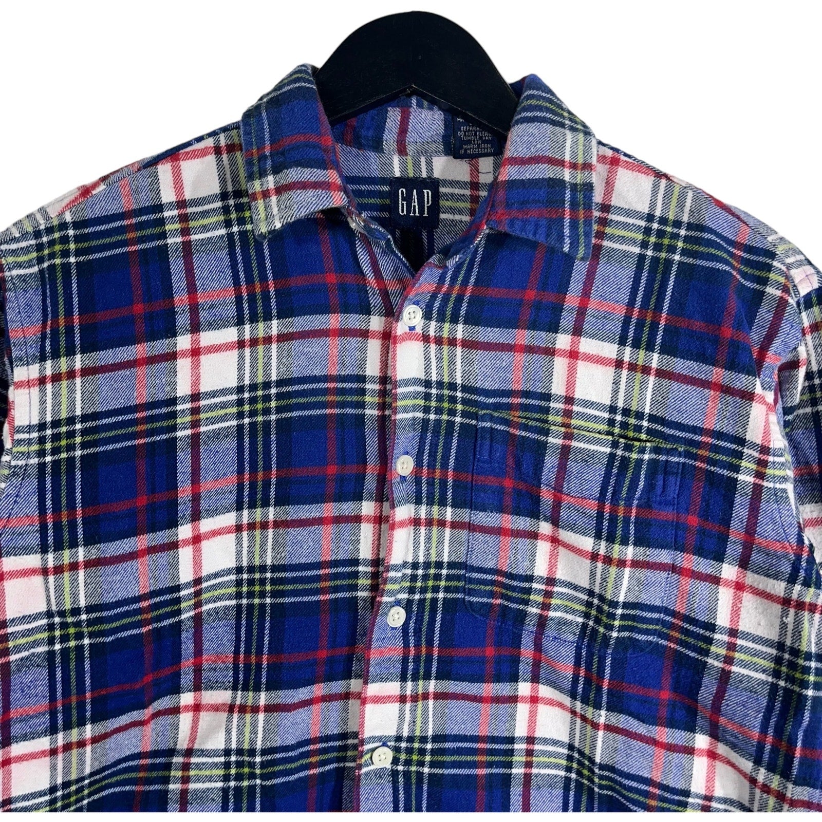 Collection of Womens Gap Flannel Plaid Long Sleeve Flannel in a gallery layout