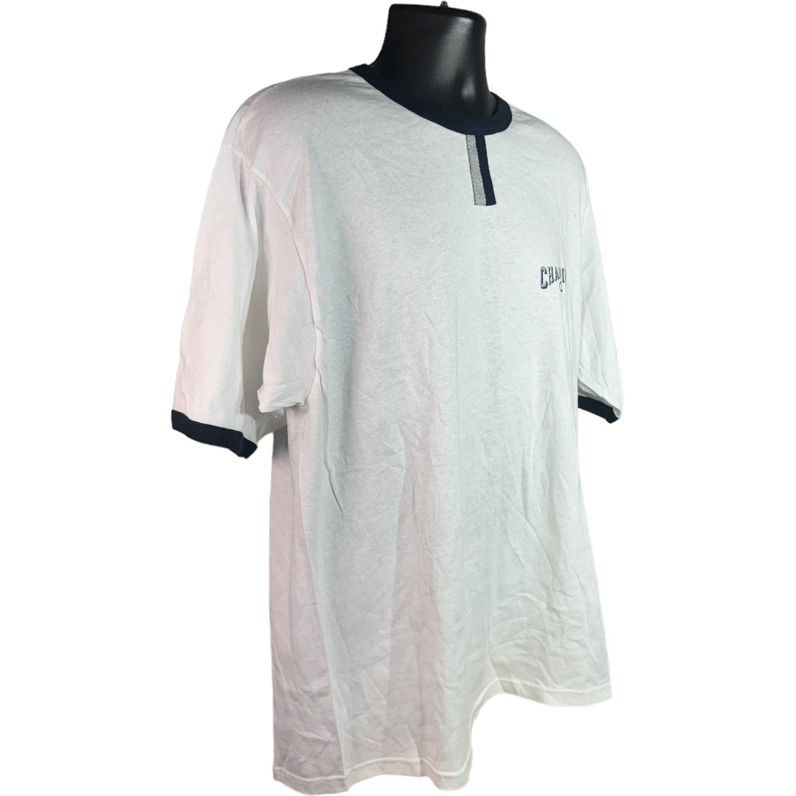 Collection of NWT Champion Mini Spellout Ringer Tee in a gallery layout