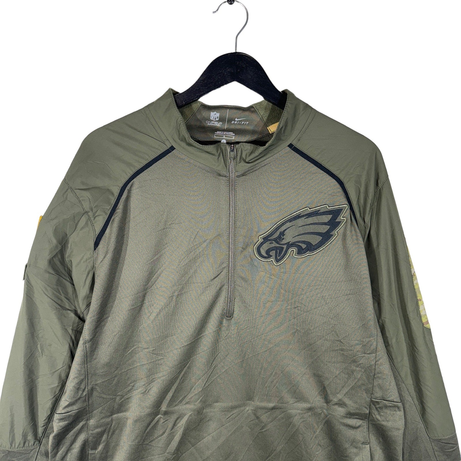 Collection of Nike Dri Fit NFL Philadelphia Eagles 1/4 Zip Sweatshirt in a gallery layout