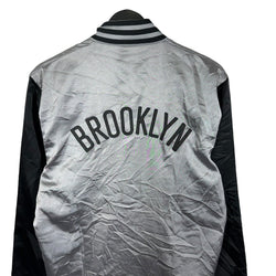 Collection of NBA Brooklyn Nets Lightweight Satin Jacket in a gallery layout