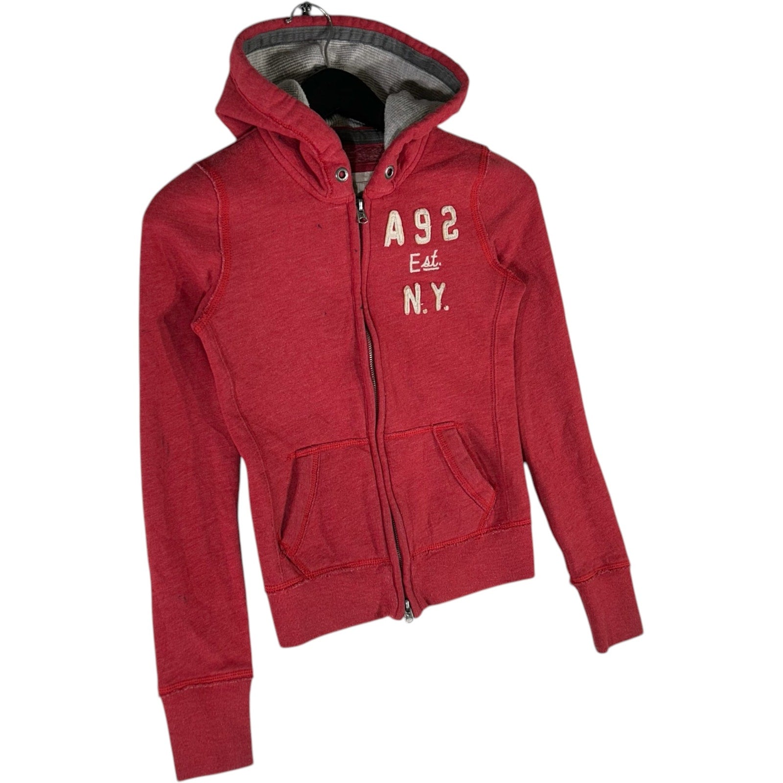 Collection of Women's Abercrombie & Fitch Logo Full Zip Hoodie in a gallery layout