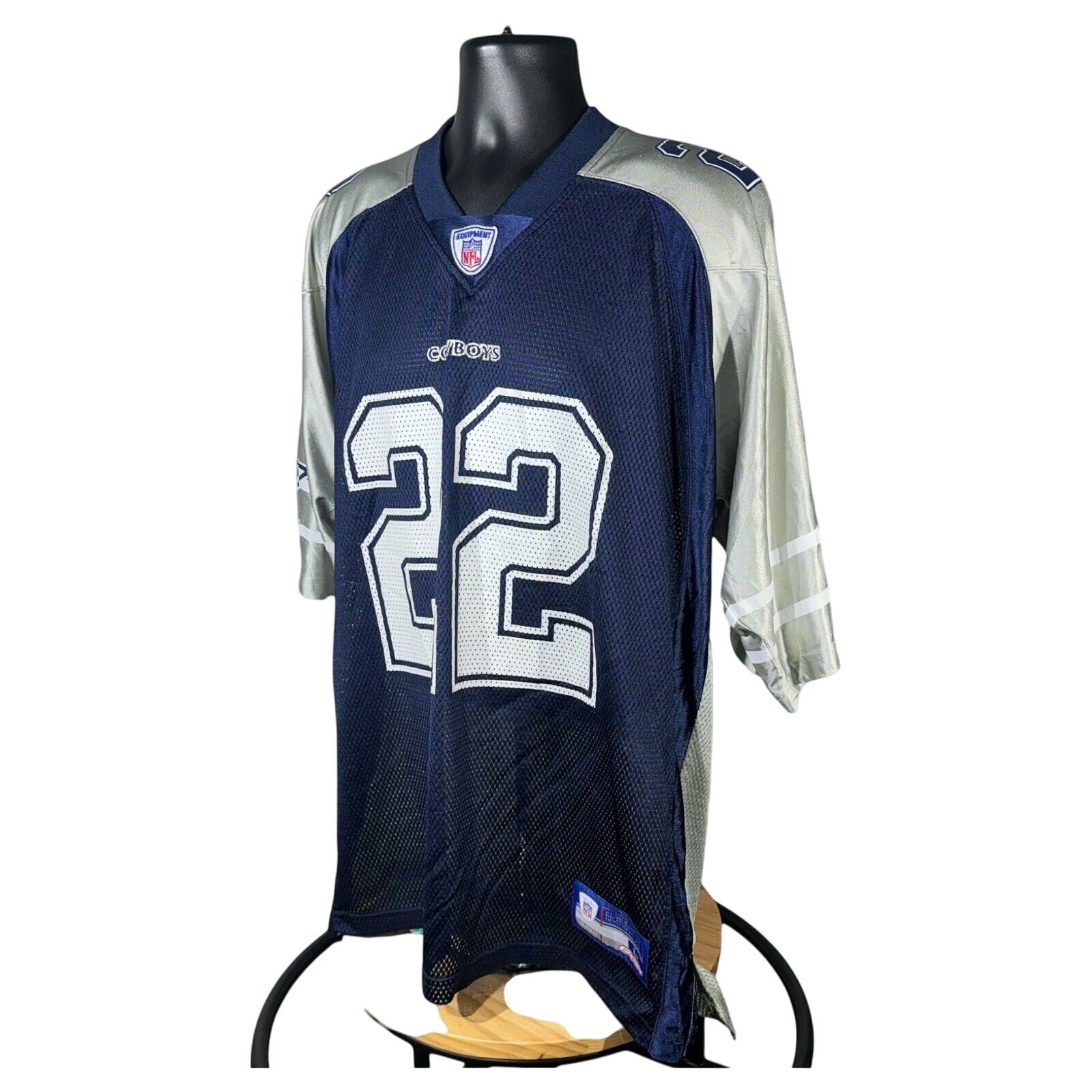 Collection of Dallas Cowboys Emmitt Smith #22 Reebok NFL Jersey in a gallery layout