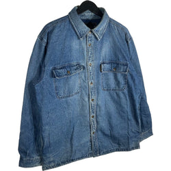 Collection of Weatherproof Fleece Lined Denim Button Down in a gallery layout