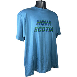 Collection of Vintage Canada "Nova Scotia" Spellout Short Sleeve Tee in a gallery layout