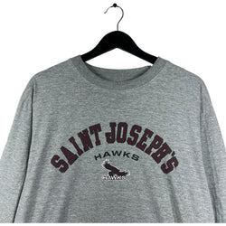 Collection of Saint Josephs Hawks Arch Spellout Long Sleeve Tee in a gallery layout