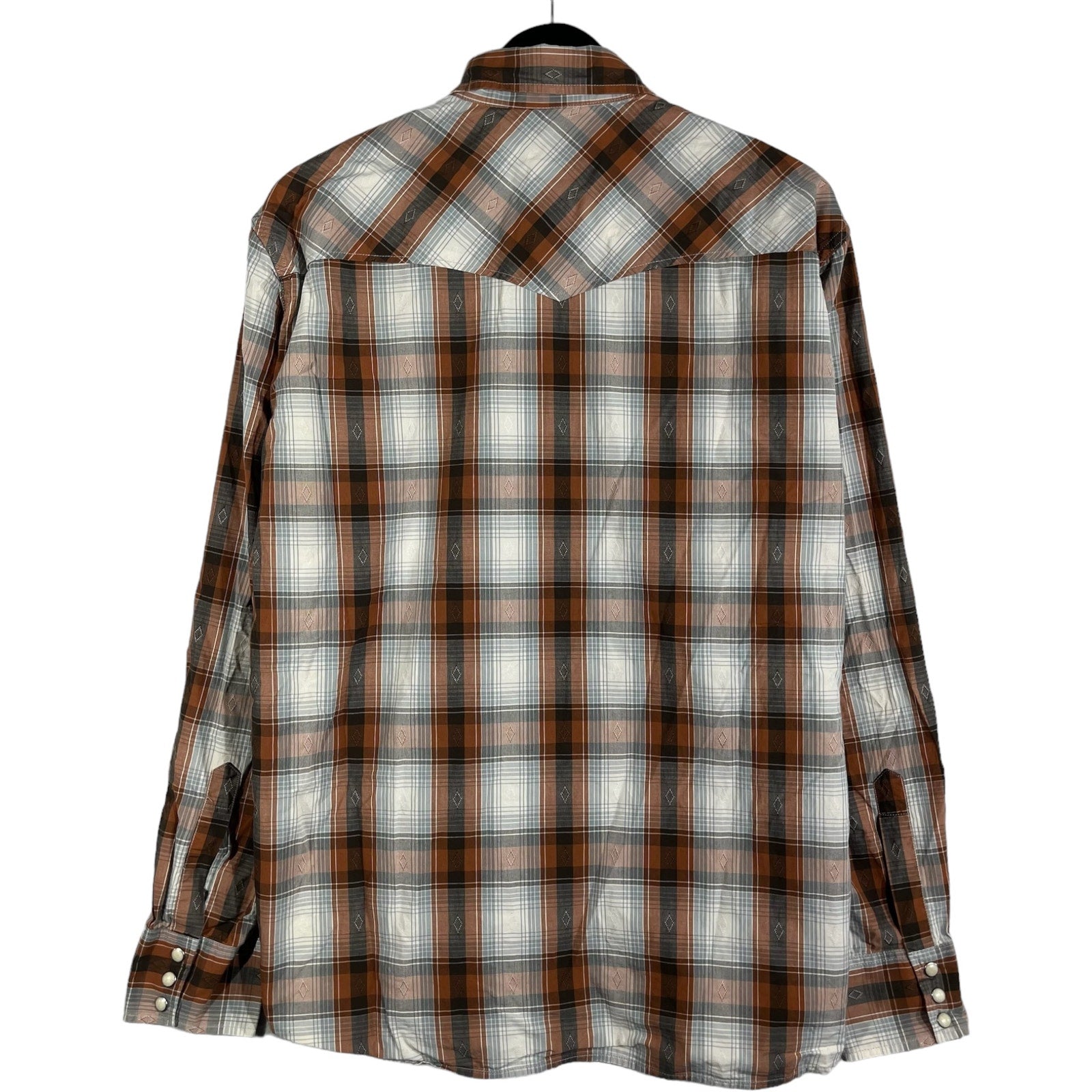 Collection of Lucky Brand Flannel Plaid Long Sleeve Button Down in a gallery layout