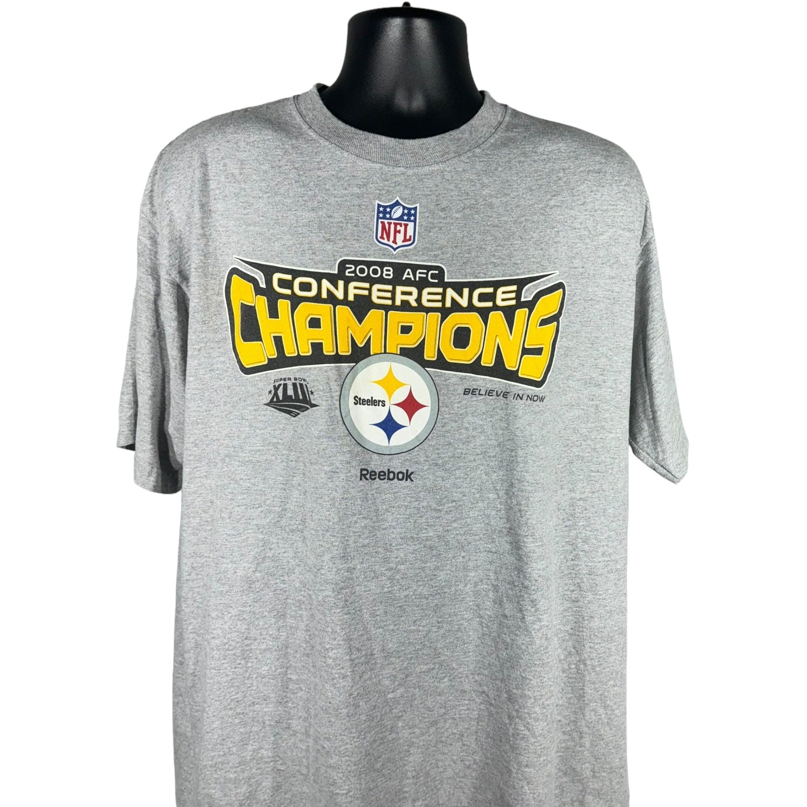 Collection of Pittsburg Steelers AFC Conference Champions Tee 2008 in a gallery layout