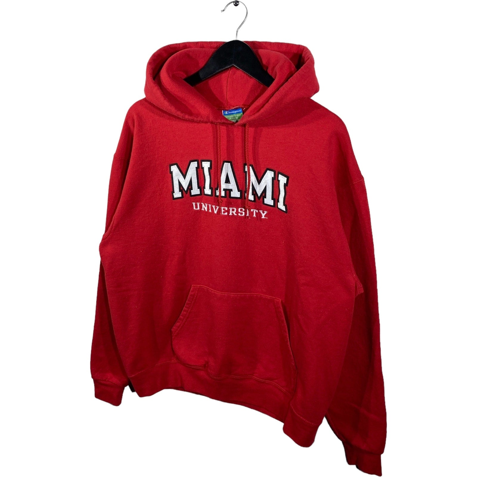 Collection of Champion Miami University Spell Out Hoodie in a gallery layout