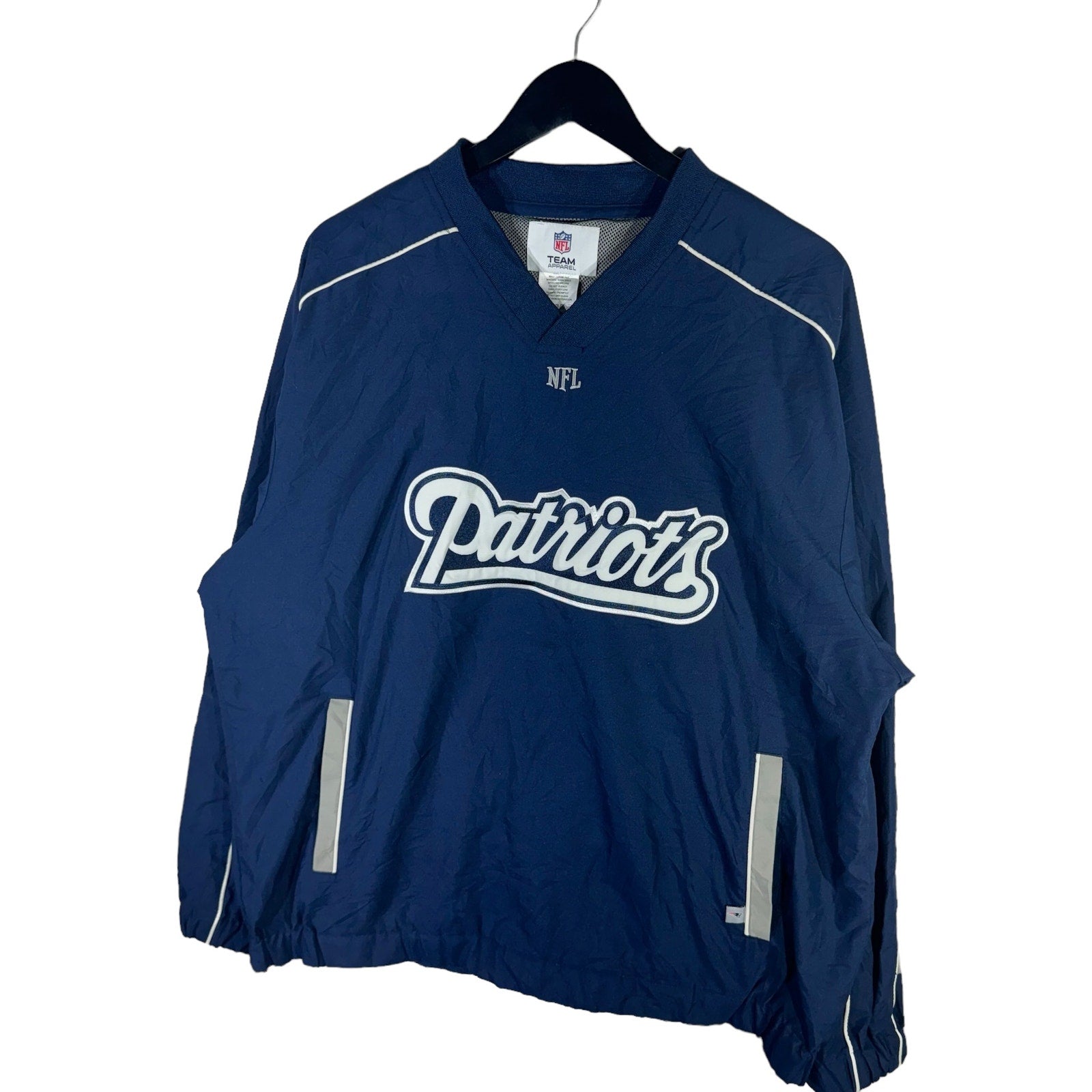 Collection of NFL New England Patriots Spellout Pullover Light Jacket in a gallery layout