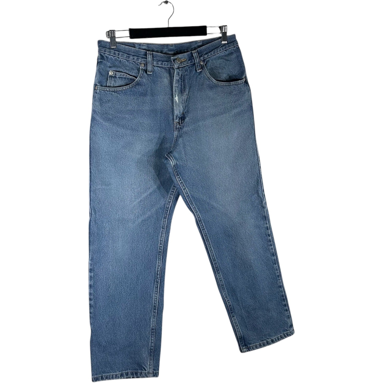 Collection of Wrangler Denim Wide Leg Jeans 34x30 in a gallery layout