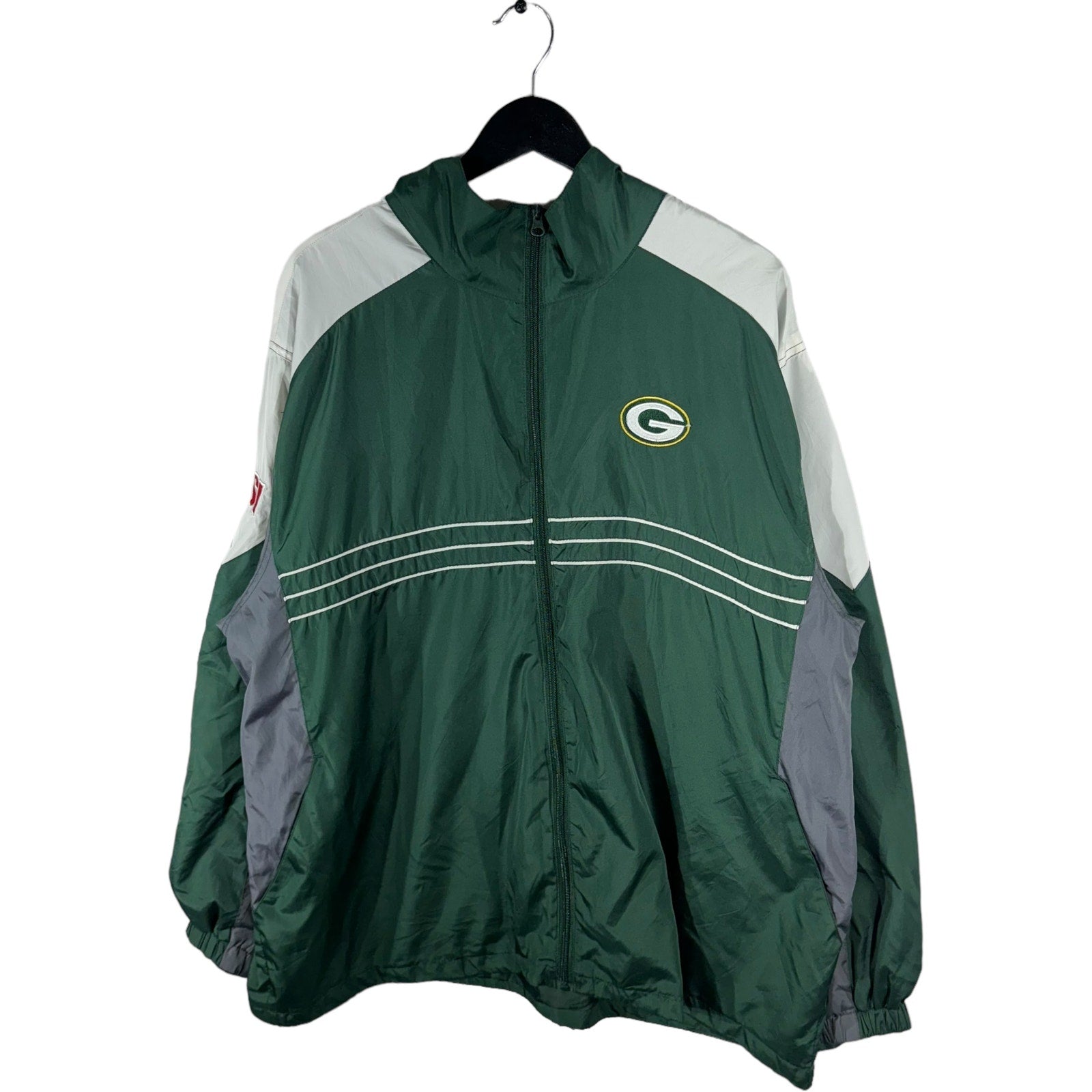 Collection of Reebok NFL Green Bay Packers Full Zip Light Jacket in a gallery layout