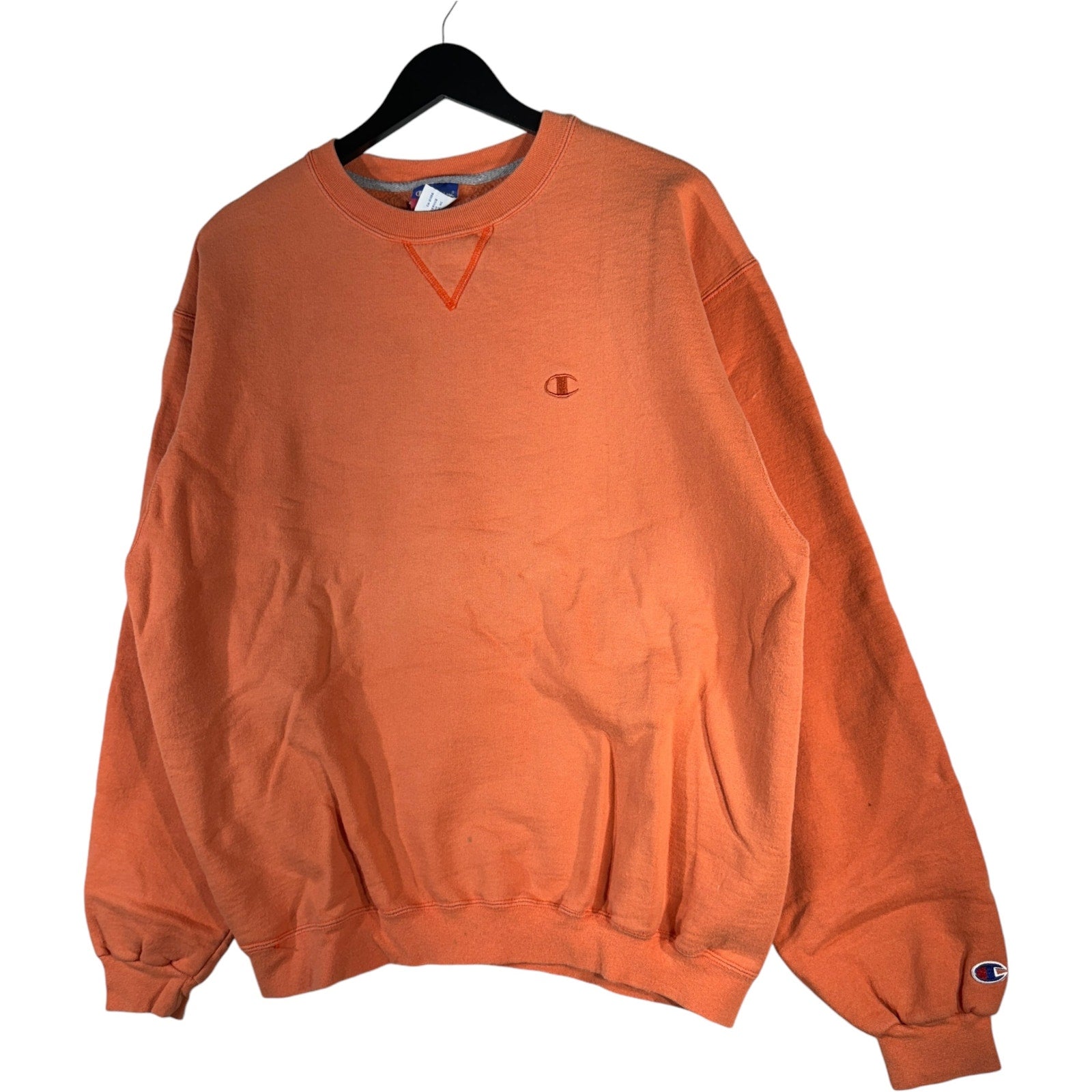 Collection of Champion Small Logo Pullover Crewneck in a gallery layout