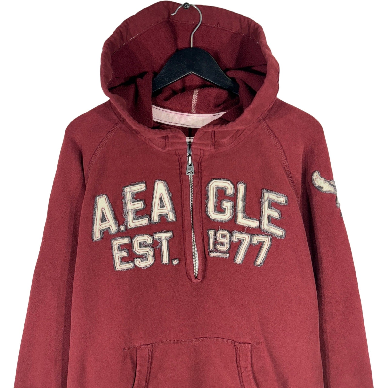 Collection of American Eagle 1/2 Zip Hoodie in a gallery layout