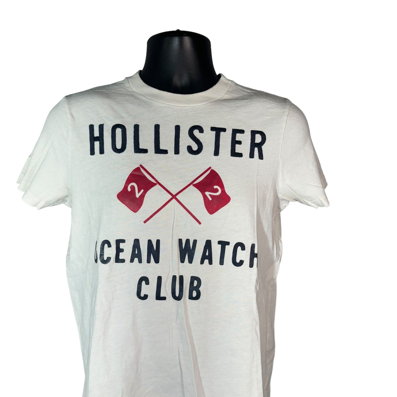 Collection of Hollister Ocean Watch Club Spellout Tee in a gallery layout